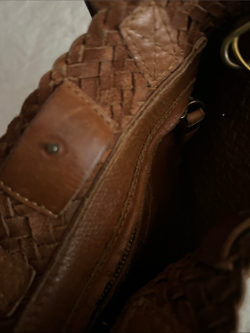 Madewell Woven Leather Crossbody Bag - Brown - Picture 3 of 16